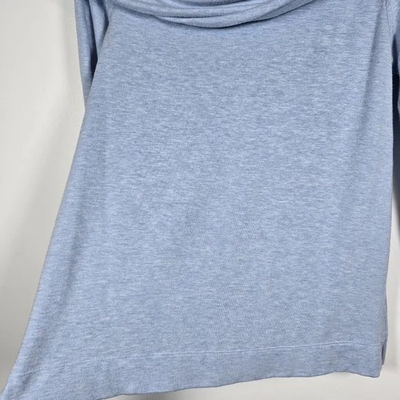 Lilly Pulitzer Belinda Light Blue Long Sleeve Cowl Neck Pullover Top Size Small - Picture 12 of 15